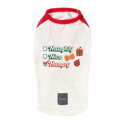 FuzzYard Naughty, Nice, Hungry Dog T-Shirt - Size 5 (45-46.4cm Long)