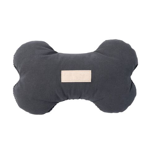 FuzzyYard Life Dog Toy Bone - Slate Grey - Small (19cm x 11cm)