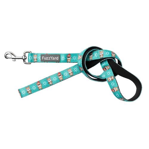 FuzzYard Disco Deers Christmas Dog Lead - Small (15mm x 120cm)