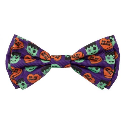 FuzzYard Be My Ghoul Bowtie - Purple - Large (1.5cm x 13cm x 6.5cm)