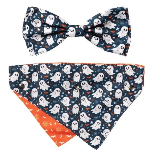 FuzzYard Dog Bandana & Bowtie -That's the Spirit - Medium/Large