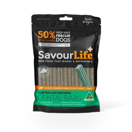 SavourLife Australian Natural Dental Bars - Medium/Large Dogs - 5 Pack