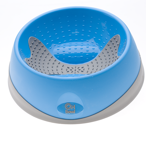 OH Bowl for Dogs Oral Health - Large - Cyan (Blue)