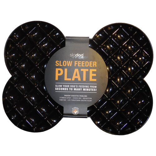 Slodog Slow Feeder Plate for Dogs - Black