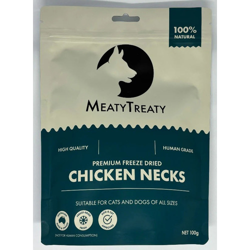 Meaty Treaty Freeze Dried Chicken Neck - 100g