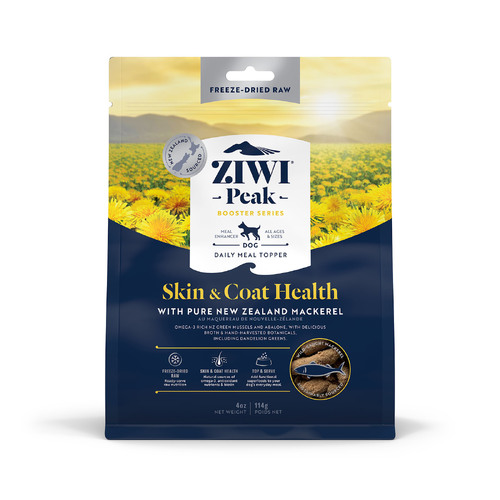 Ziwi Peak Booster Dog Meal Topper - Skin & Coat Health - 114g