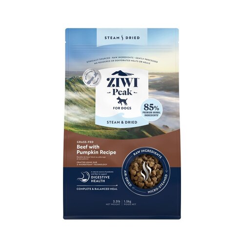 Ziwi Peak Steam & Dried Dog Food - Beef with Pumpkin - 1.5kg