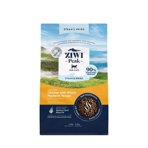 Ziwi Peak Steam & Dried Cat Food - Chicken with Mackerel - 2.2kg